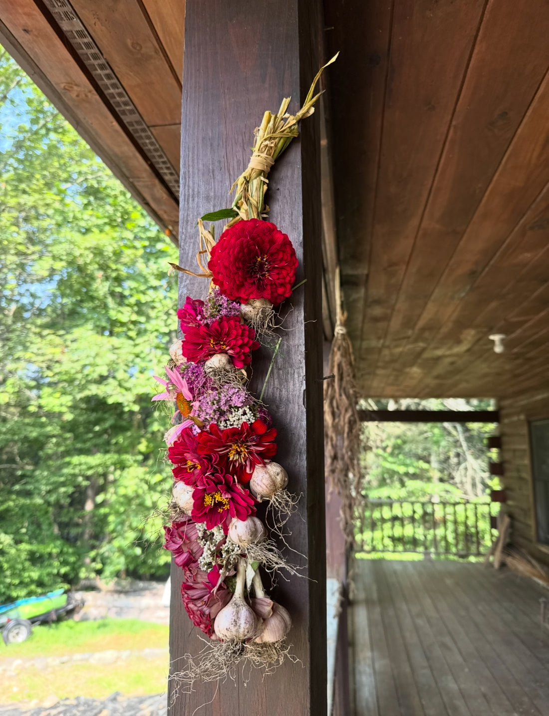 Garlic and Flower Braiding Picnic